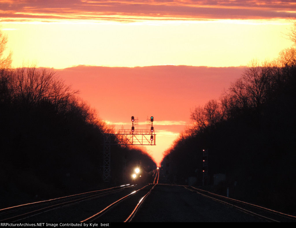 B713 under the sunset 